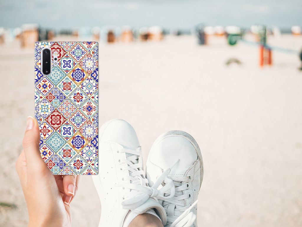 Samsung Galaxy Note 10 Plus TPU Siliconen Hoesje Tiles Color