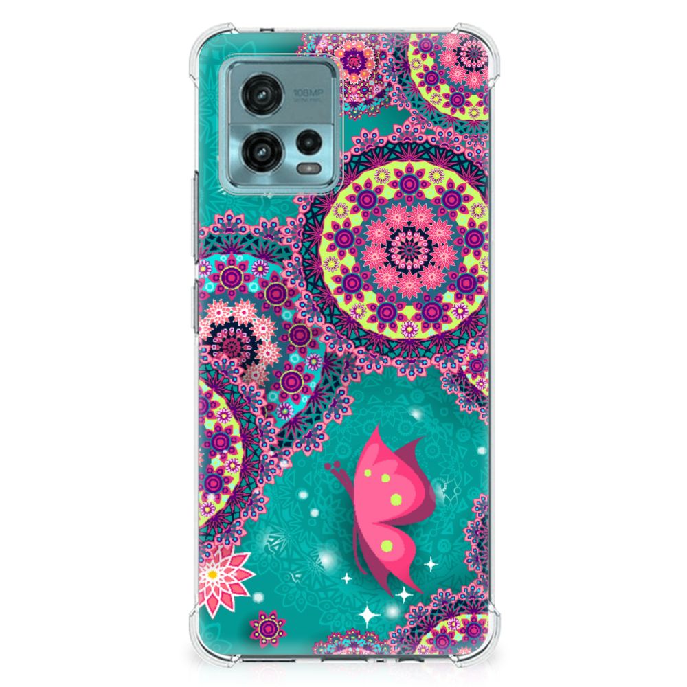 otorola Moto G72 Back Cover Cirkels en Vlinders B2C Telecom