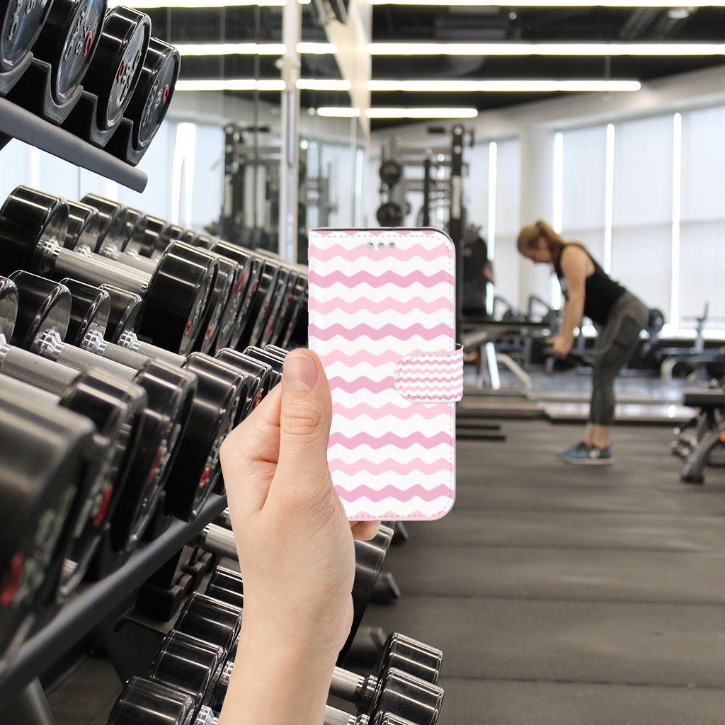 Samsung Galaxy S7 Telefoon Hoesje Waves Roze