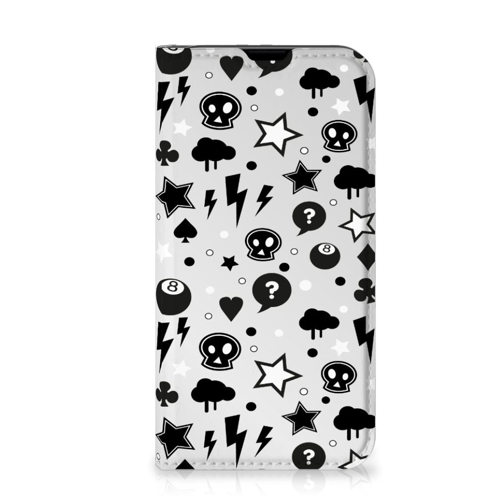 Mobiel BookCase iPhone 13 Mini Silver Punk - B2C Telecom
