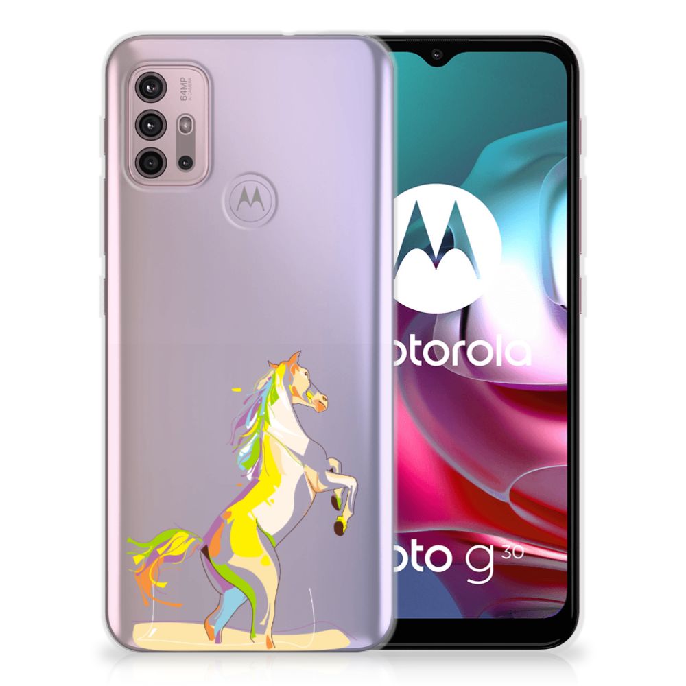 Motorola Moto G30 | G10 Telefoonhoesje met Naam Horse Color B2C Telecom