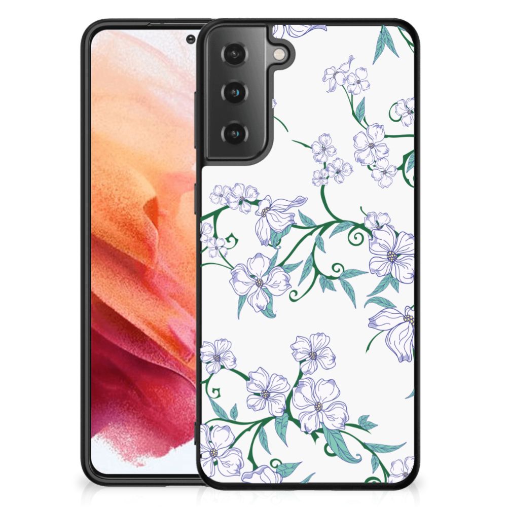 Samsung Galaxy S21 Uniek Bloemen Hoesje Blossom White