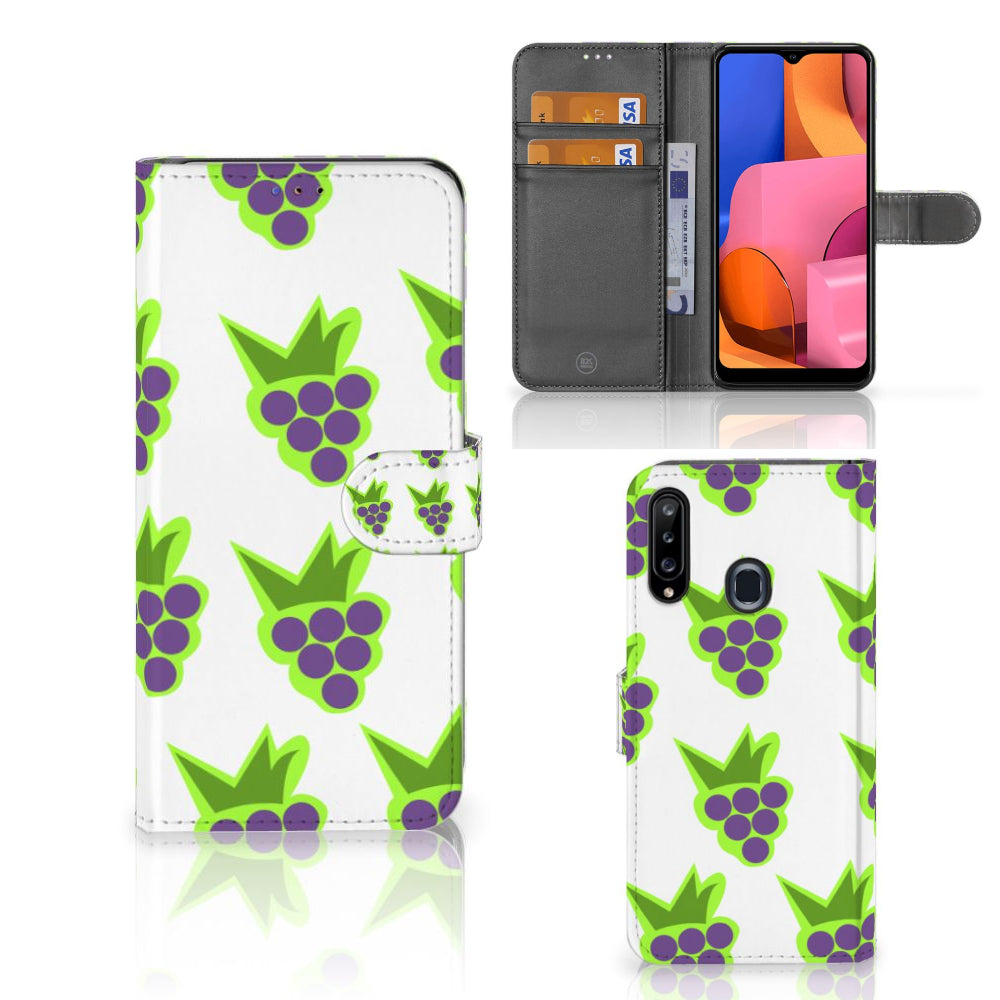 Samsung Galaxy A20s Book Cover Druiven
