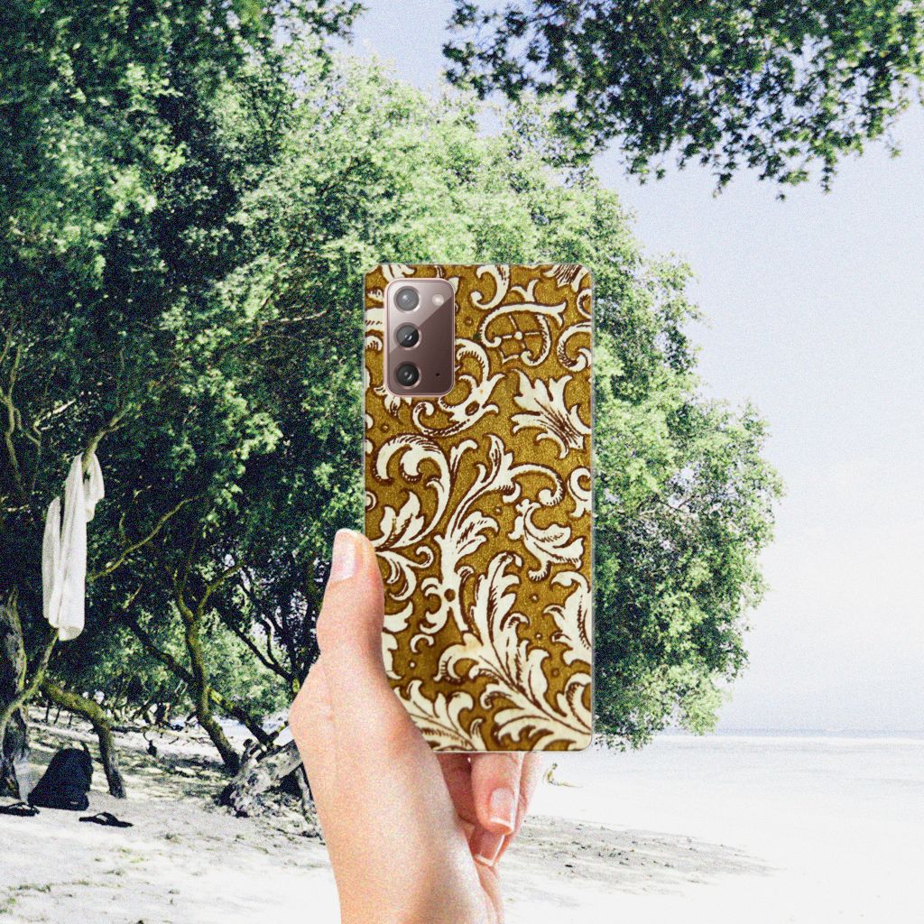 Siliconen Hoesje Samsung Note 20 Barok Goud B2C Telecom