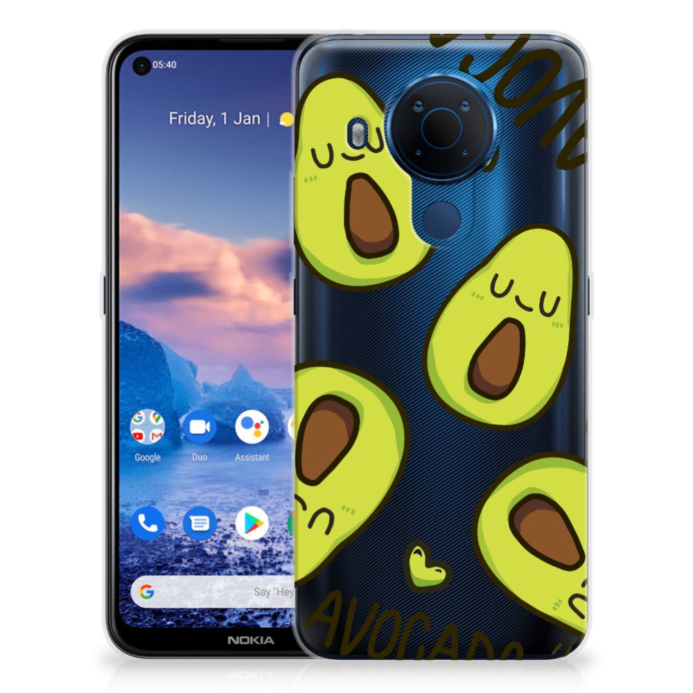 Nokia 5.4 Telefoonhoesje met Naam Avocado Singing