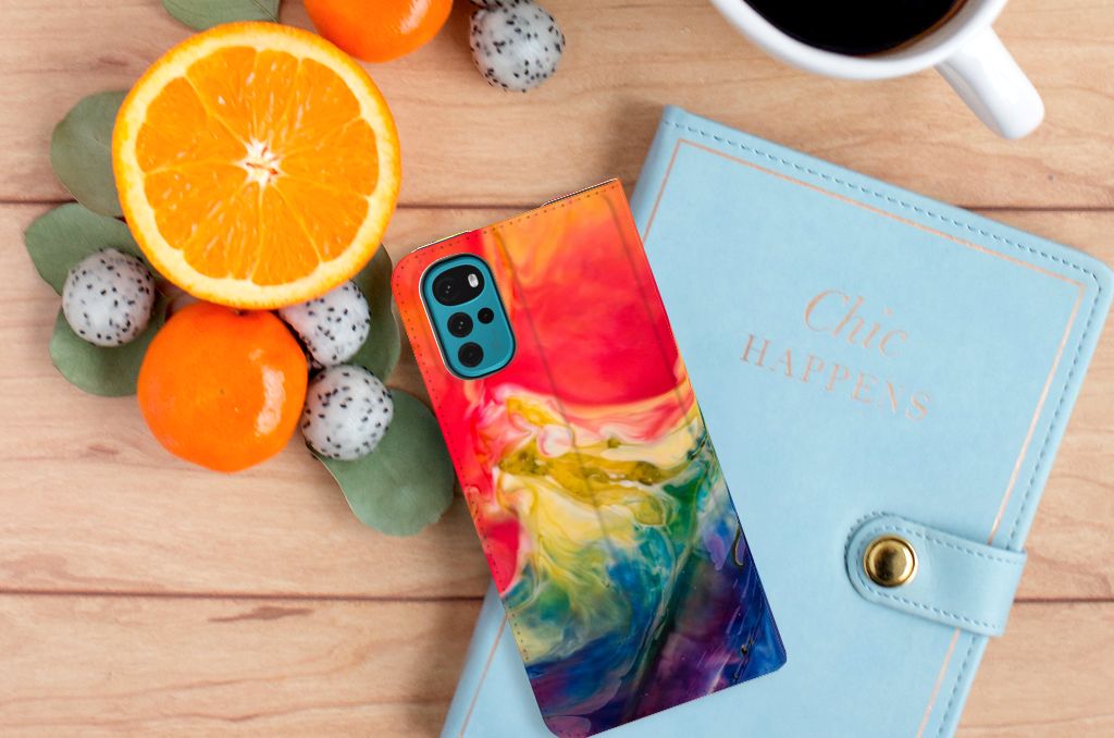 Bookcase Motorola Moto G22 Watercolor Dark - B2C Telecom