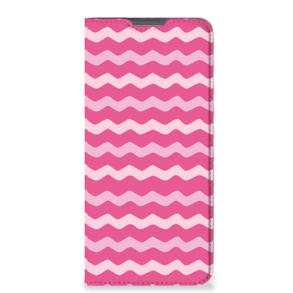 Motorola Moto E32 | Moto E32s Hoesje met Magneet Waves Pink - B2C Telecom