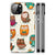 Apple iPhone 13/14 Dierenprint Telefoonhoesje Vrolijke Uilen