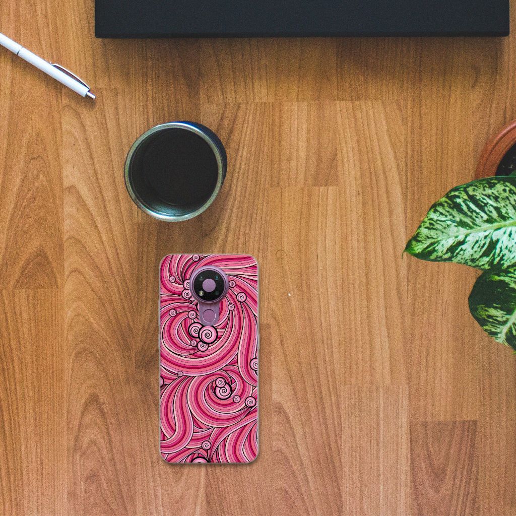Nokia 3.4 Hoesje maken Swirl Pink B2C Telecom