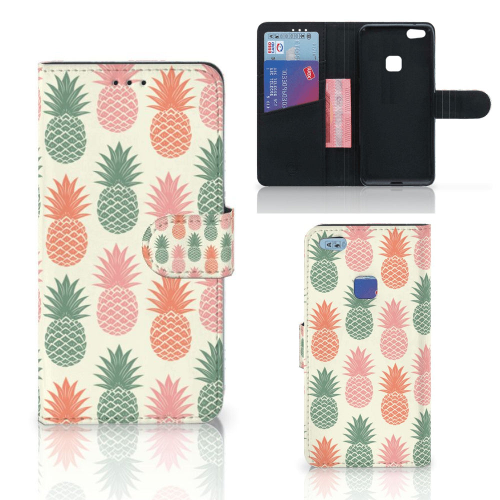 Huawei P10 Lite Book Cover Ananas