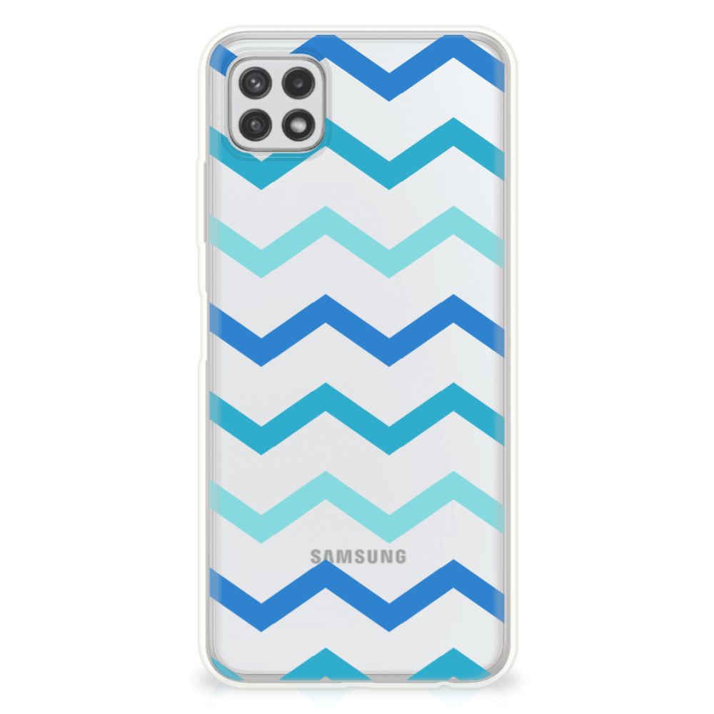 Samsung Galaxy A22 5G TPU bumper Zigzag Blauw B2C Telecom
