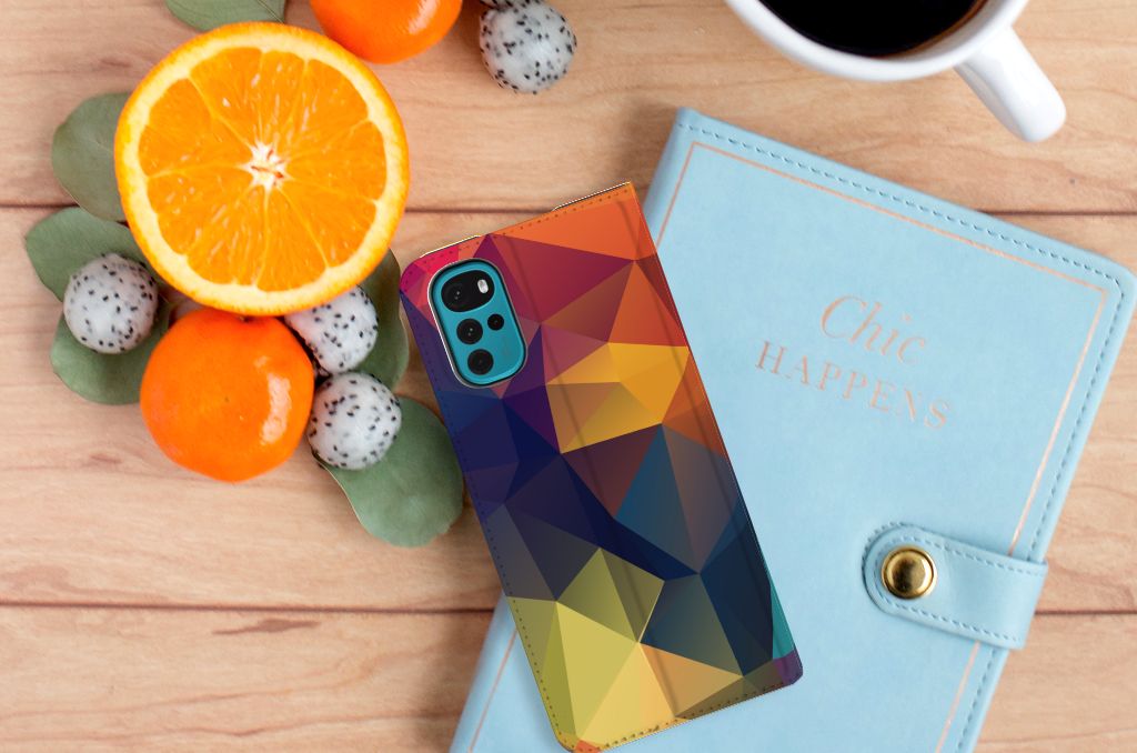 Motorola Moto G22 Stand Case Polygon Color - B2C Telecom