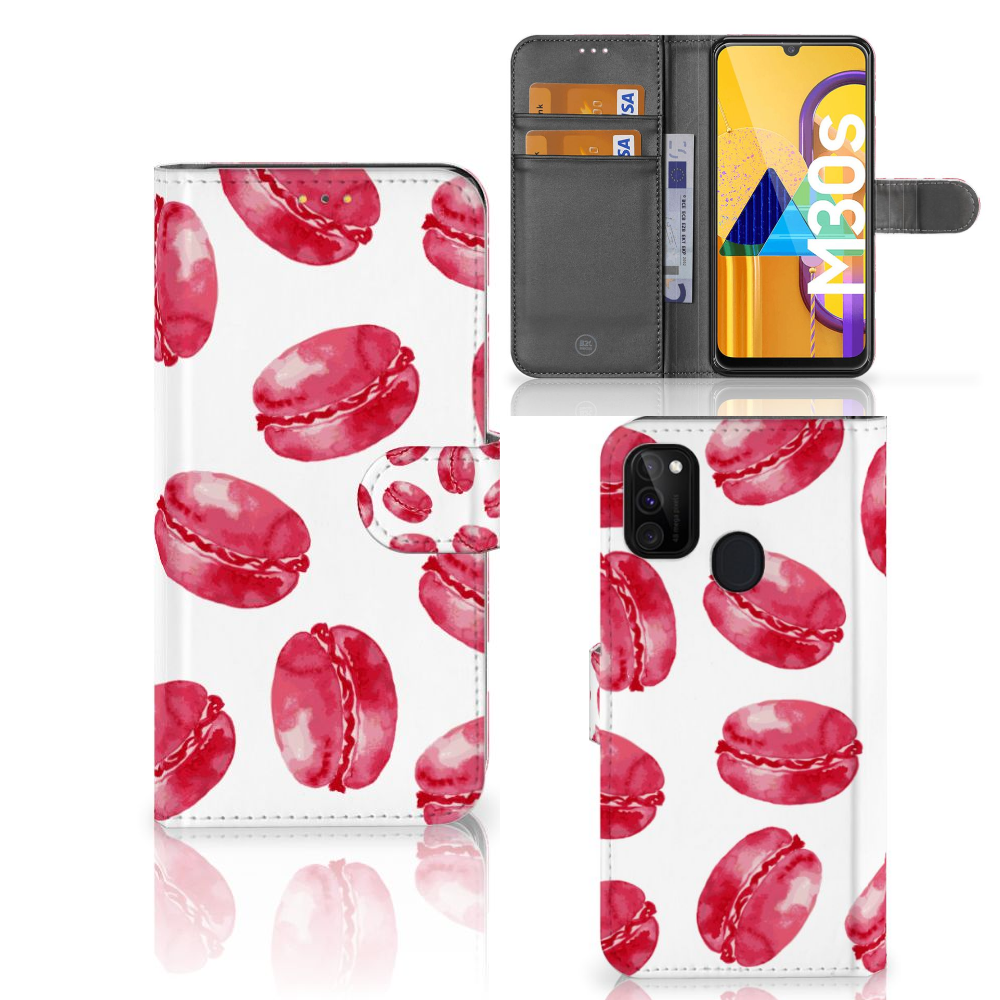 Samsung Galaxy M21 | M30s Book Cover Pink Macarons