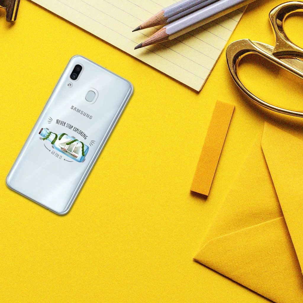 Samsung Galaxy A30 Telefoonhoesje met Naam Boho Bottle