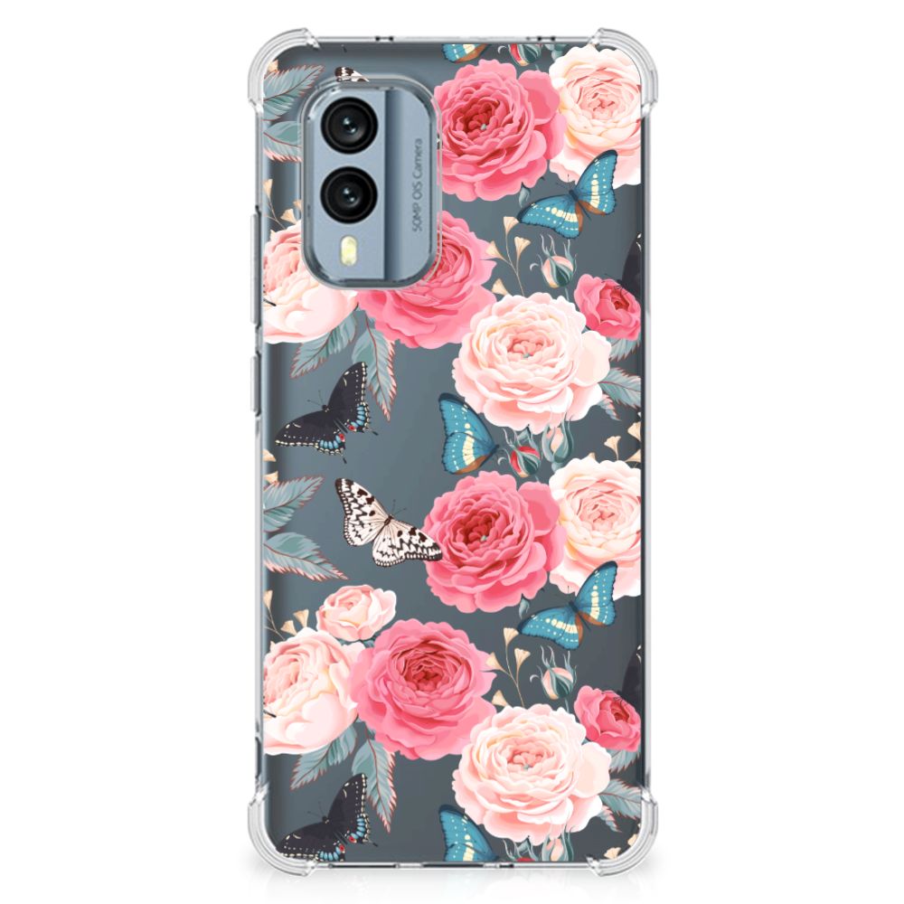 Nokia X30 Case Butterfly Roses B2C Telecom
