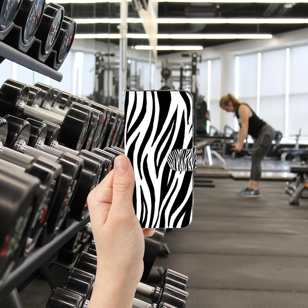 Samsung Galaxy S23 Plus Telefoonhoesje met Pasjes Zebra