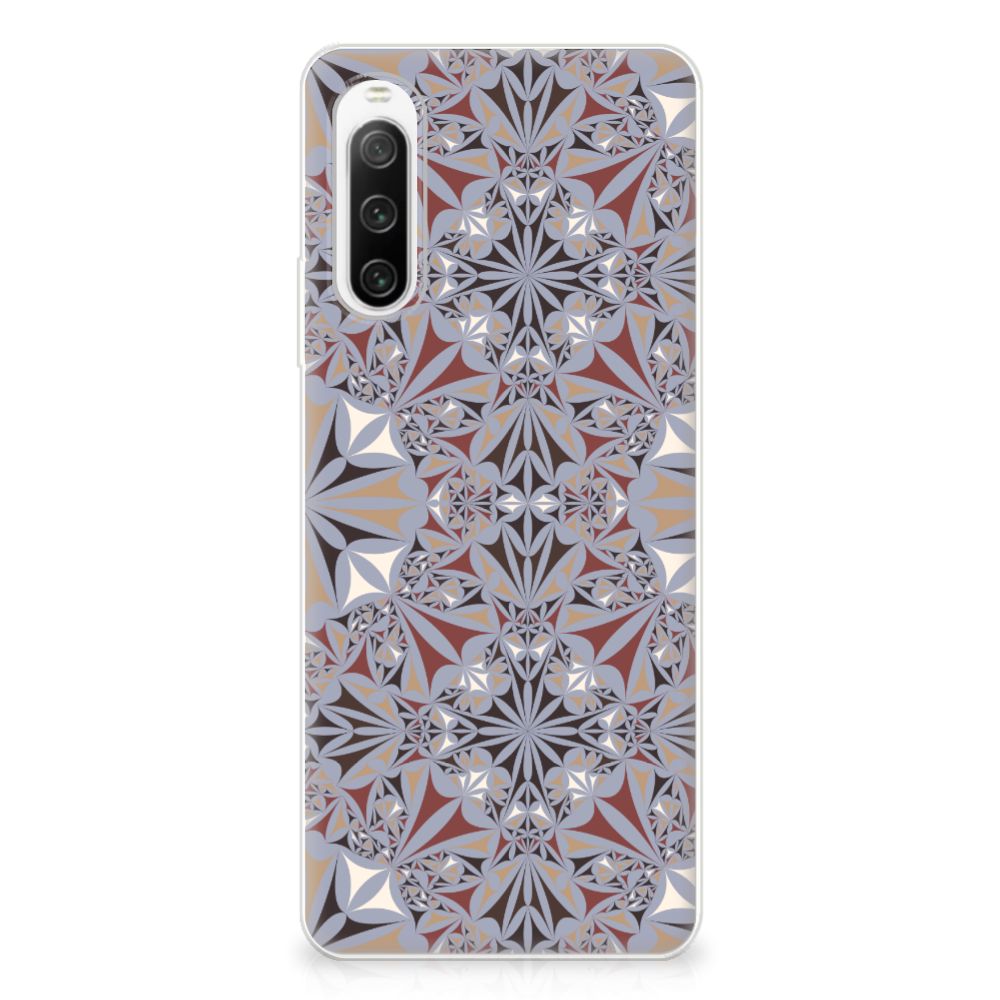 Sony Xperia 10 IV TPU Siliconen Hoesje Flower Tiles B2C Telecom
