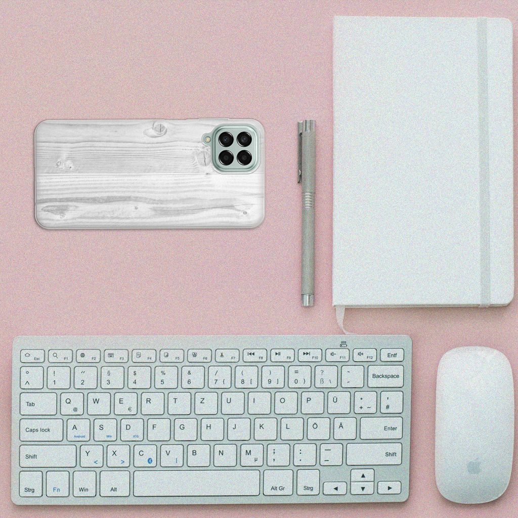 Samsung Galaxy M33 Bumper Hoesje White Wood B2C Telecom