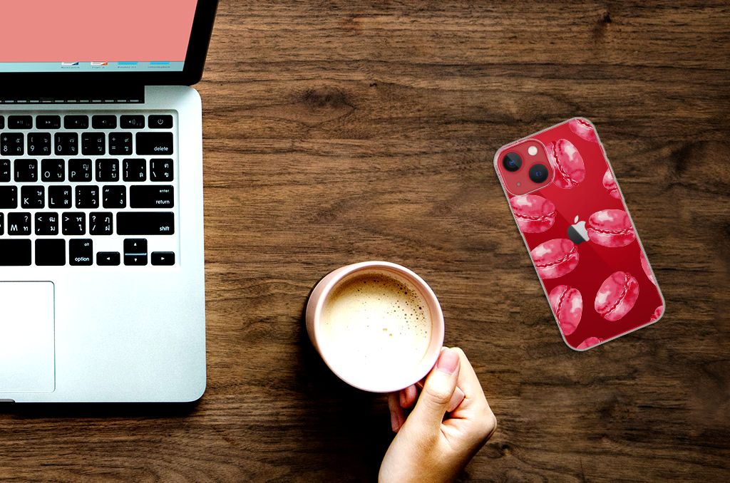 Apple iPhone 13 Siliconen Case Pink Macarons B2C Telecom