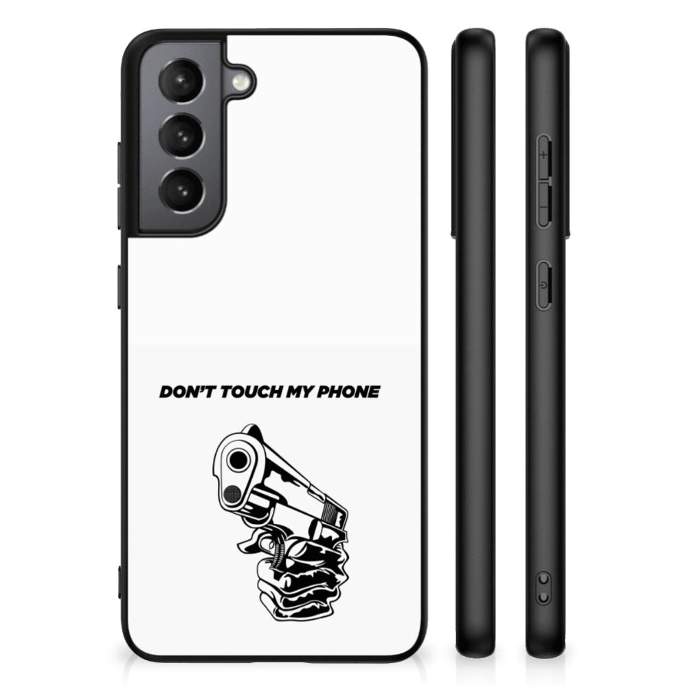 Samsung Galaxy S21FE Telefoon Hoesje Gun Don't Touch My Phone B2C Telecom