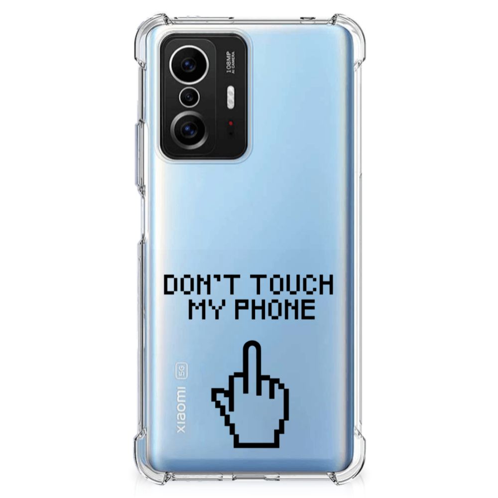 Xiaomi 11T | 11T Pro Anti Shock Case Finger Don't Touch My Phone - B2C Telecom
