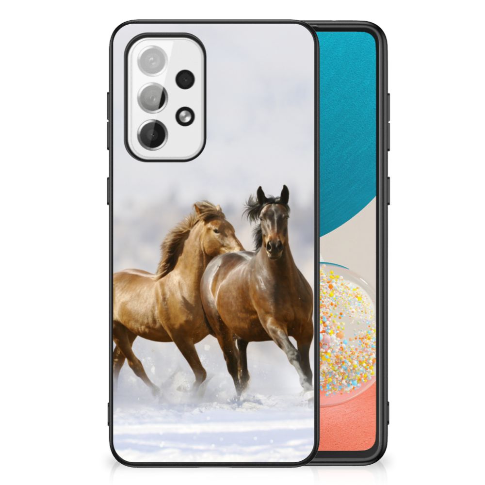 Samsung Galaxy A73 Dierenprint Telefoonhoesje Paarden B2C Telecom