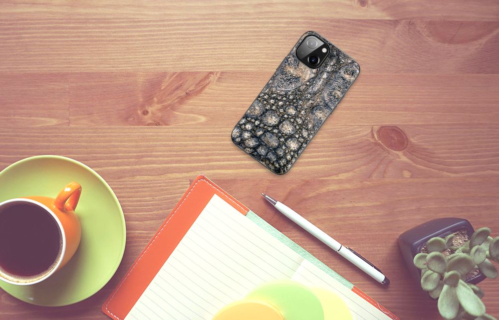 Apple iPhone 13 | iPhone 14 Dierenprint Telefoonhoesje Krokodillenprint B2C Telecom