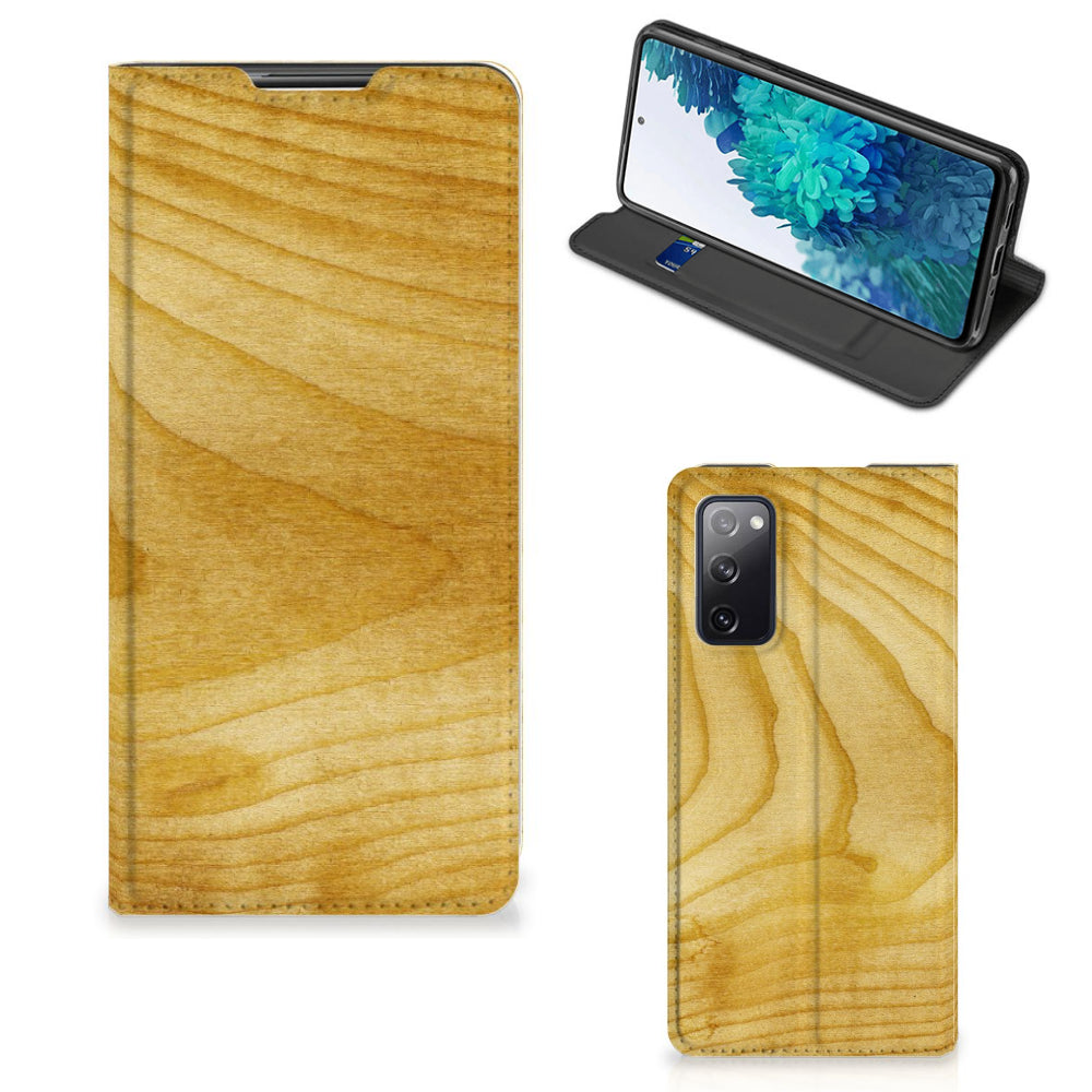 Samsung Galaxy S20 FE Book Wallet Case Licht Hout