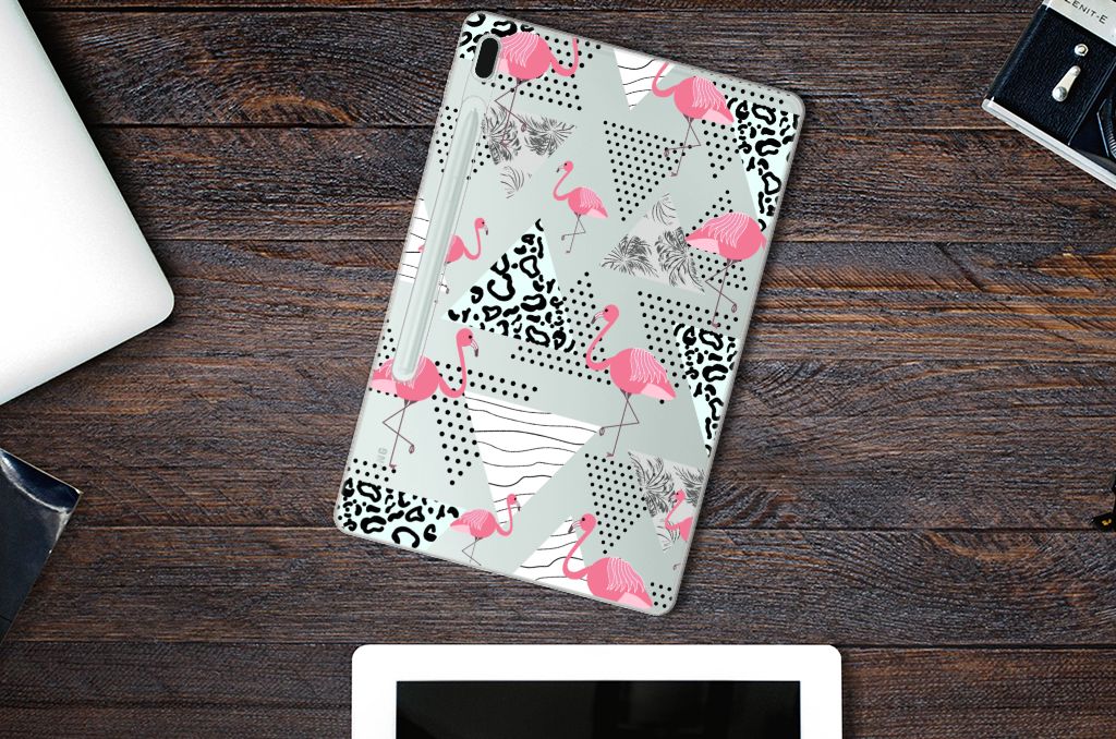 Samsung Galaxy Tab S7FE Back Case Flamingo Triangle - B2C Telecom