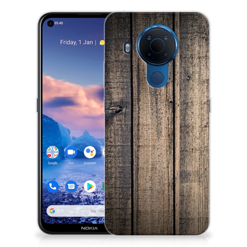 Nokia 5.4 Bumper Hoesje Steigerhout