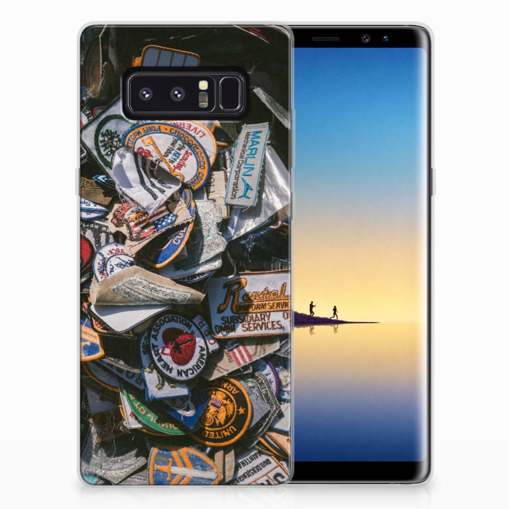 Samsung Galaxy Note 8 Siliconen Hoesje met foto Badges