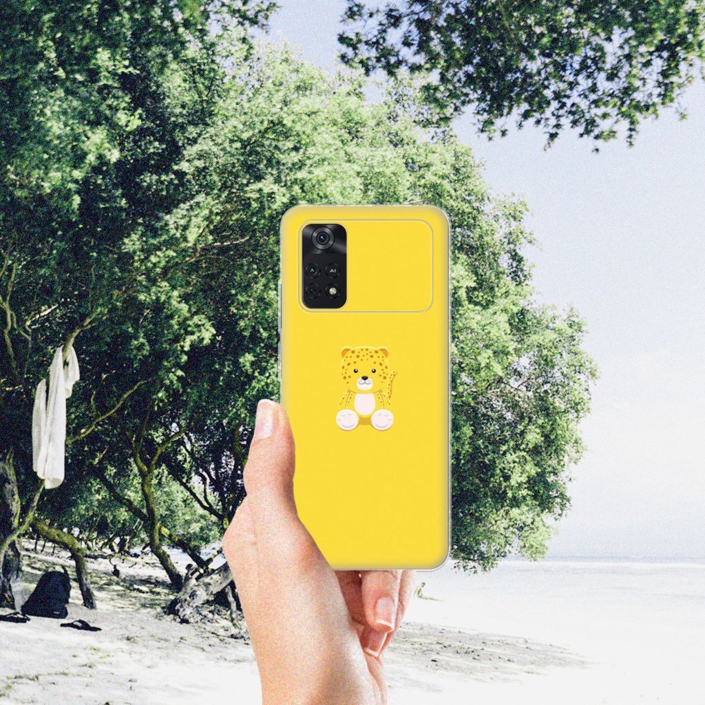 Xiaomi Poco M4 Pro 4G Telefoonhoesje met Naam Baby Leopard B2C Telecom