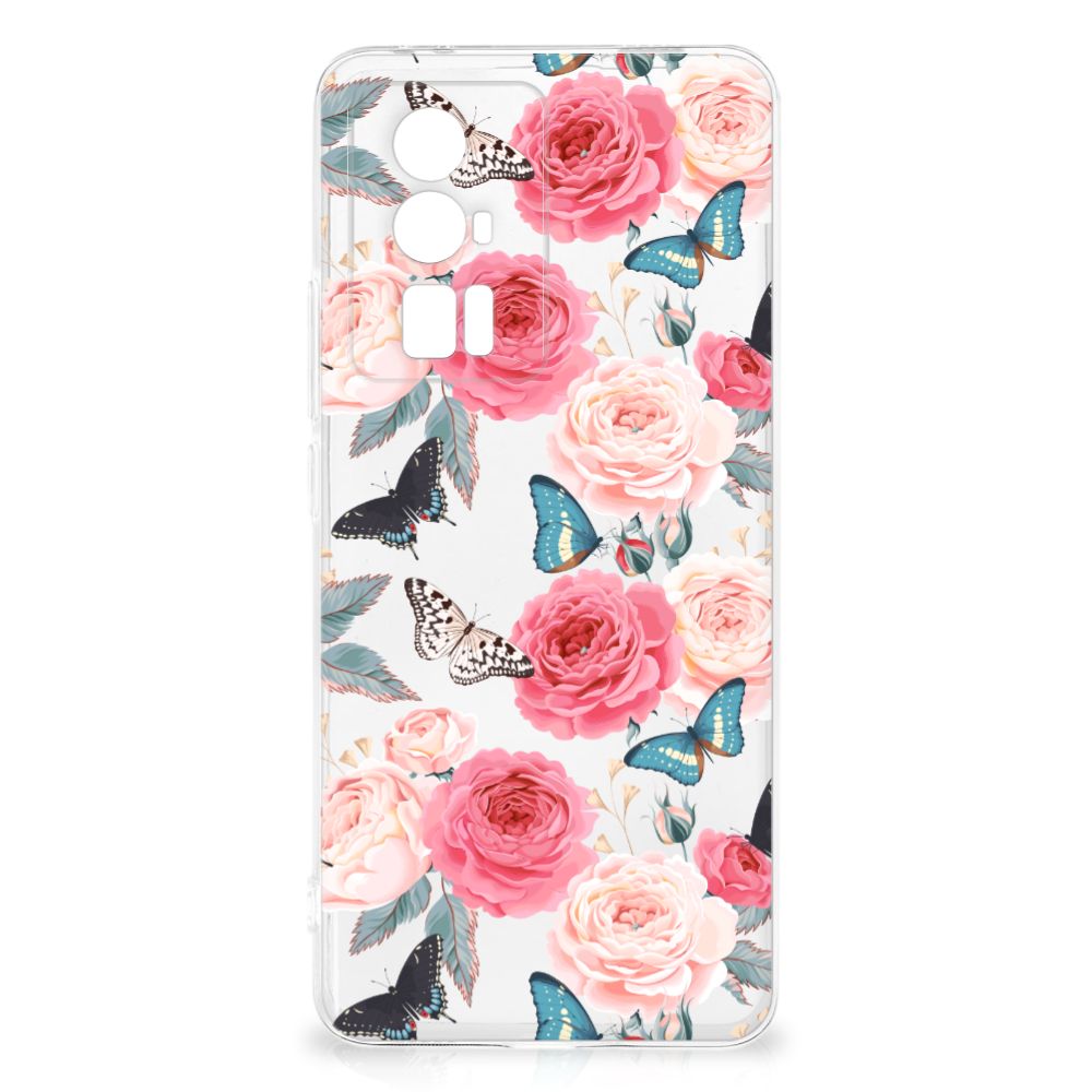 Xiaomi Poco F5 Pro TPU Case Butterfly Roses