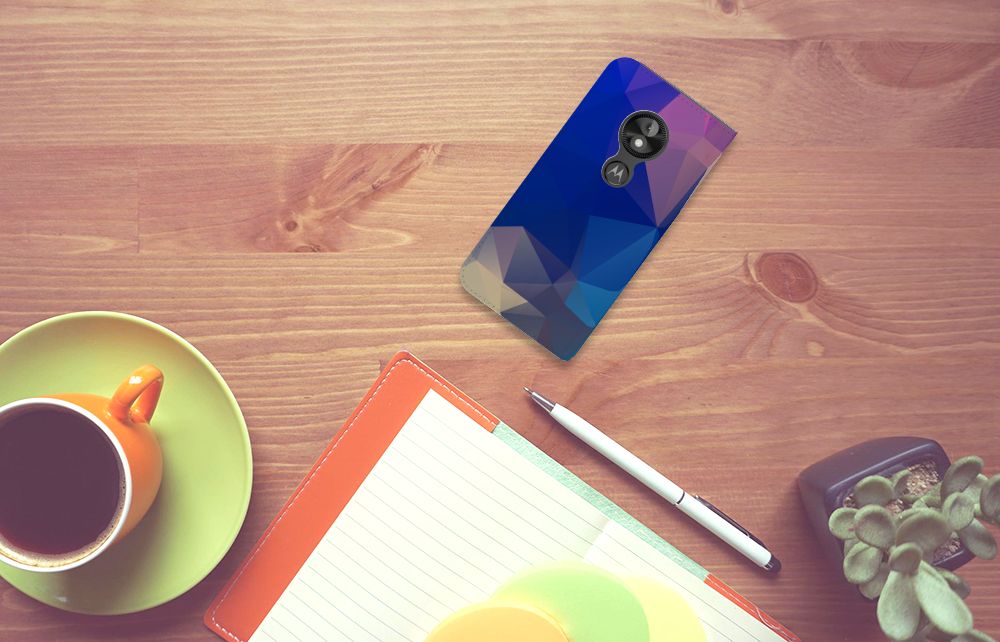 Motorola Moto E5 Play Stand Case Polygon Dark
