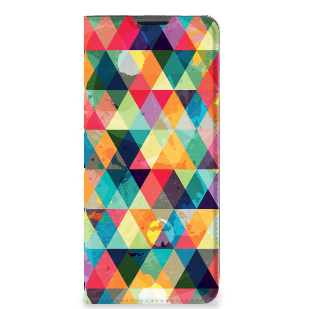 Motorola Moto G51 5G Hoesje met Magneet Geruit - B2C Telecom