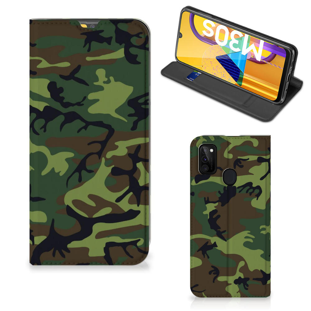 Samsung Galaxy M30s | M21 Hoesje met Magneet Army Dark - B2C Telecom