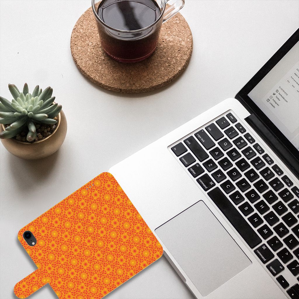 Apple iPhone Xr Telefoon Hoesje Batik Oranje