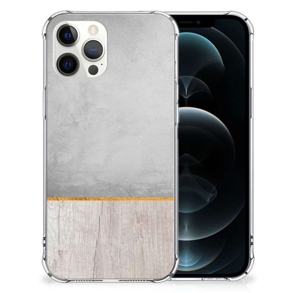 iPhone 12 Pro Max Stevig Telefoonhoesje Wood Concrete B2C Telecom