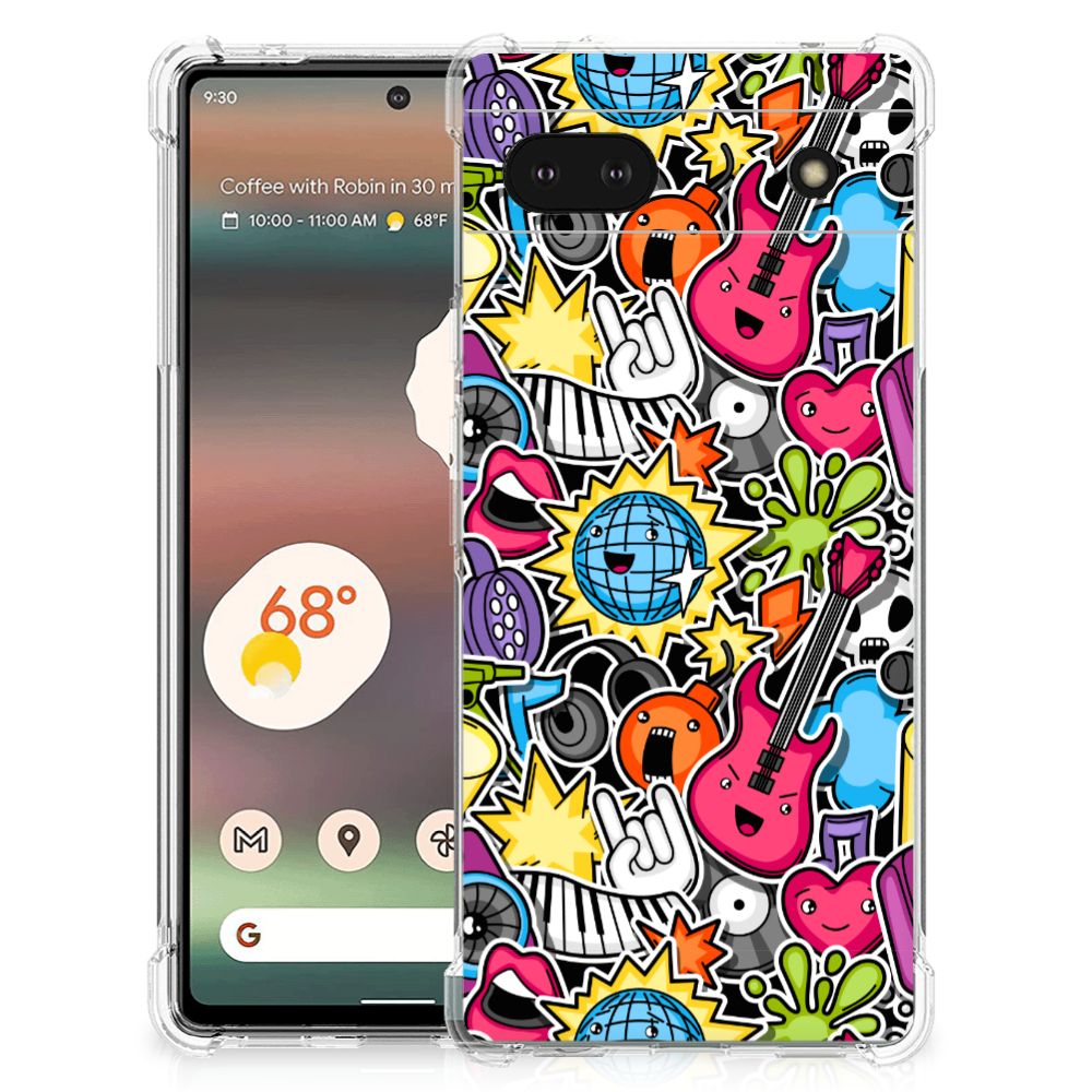 Google Pixel 6A Anti Shock Bumper Case Punk Rock B2C Telecom