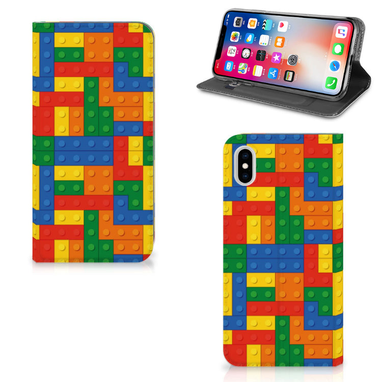 Apple iPhone Xs Max Hoesje met Magneet Blokken