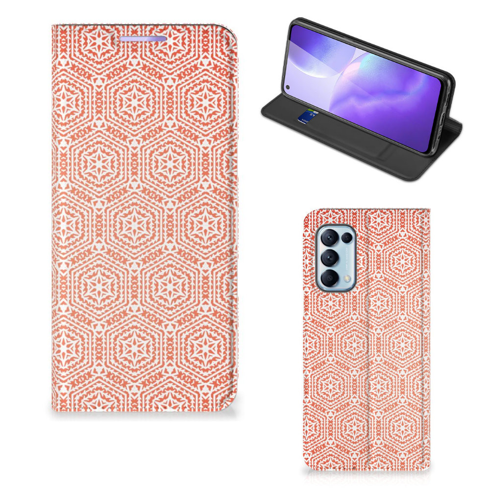 OPPO Find X3 Lite Hoesje met Magneet Pattern Orange - B2C Telecom