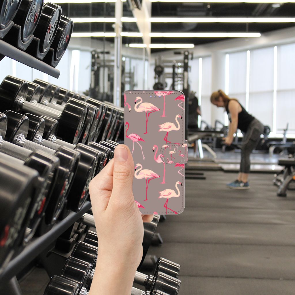 Samsung Galaxy S20 Telefoonhoesje met Pasjes Flamingo