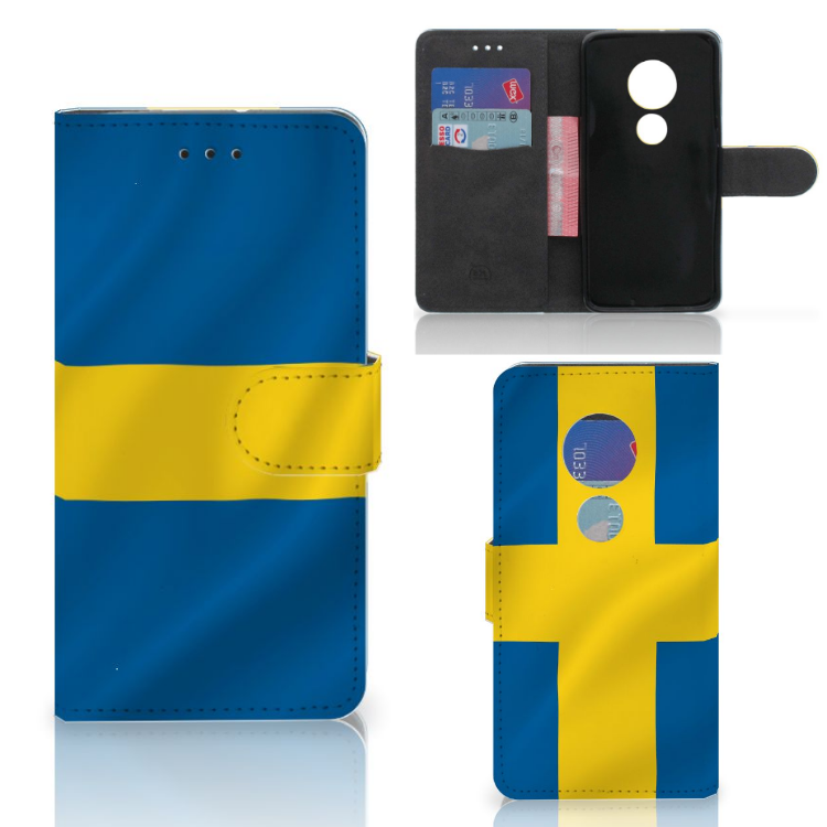 Motorola Moto G7 Play Bookstyle Case Zweden