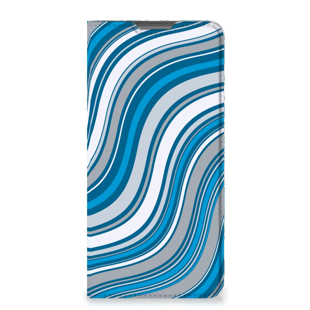 Motorola Moto G52 | Moto G82 Hoesje met Magneet Waves Blue - B2C Telecom