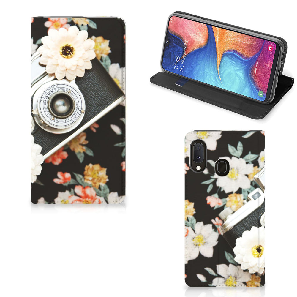 Samsung Galaxy A20e Stand Case Vintage Camera