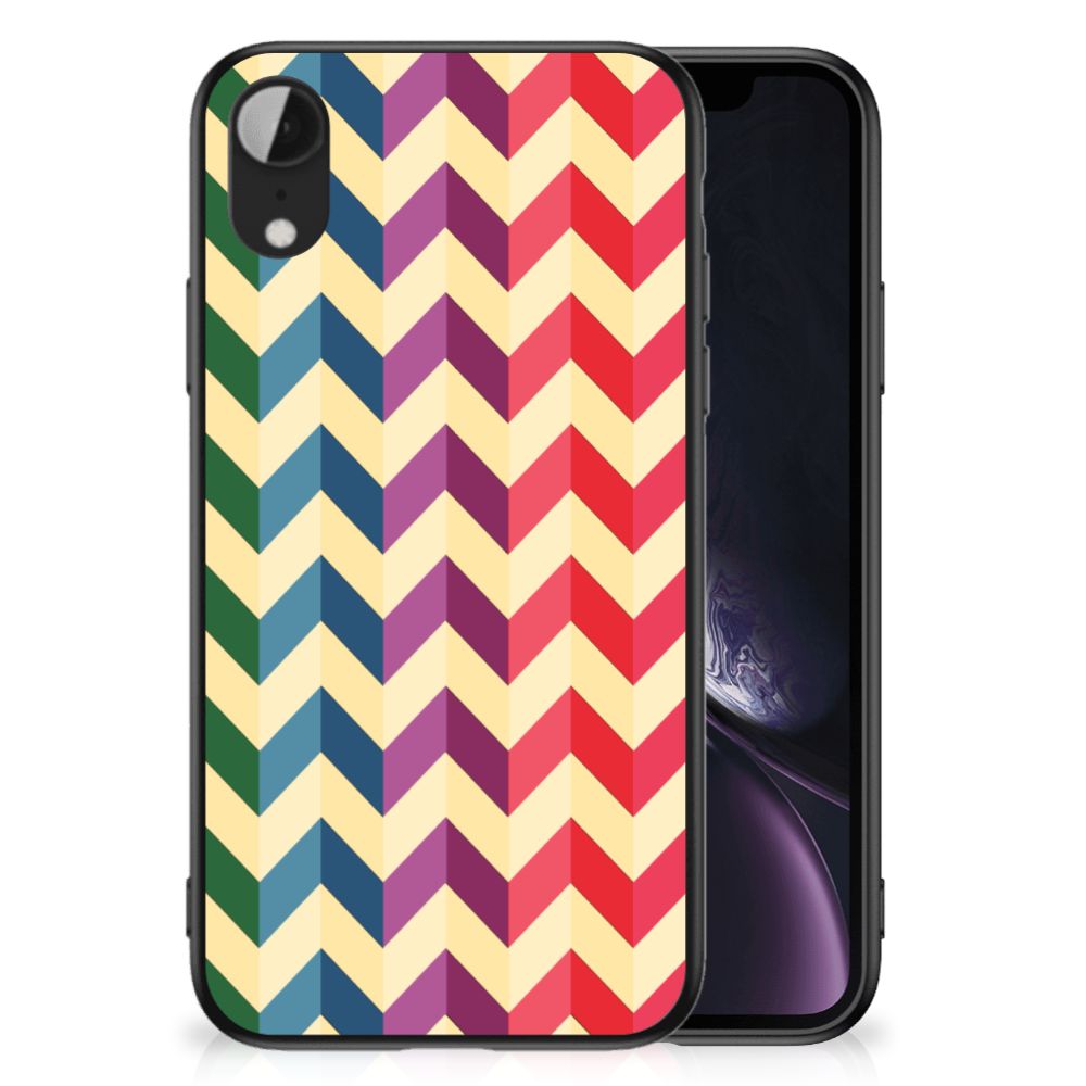 Apple iPhone XR Back Case Zigzag Multi Color