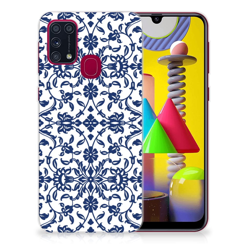Samsung Galaxy M31 TPU Case Flower Blue B2C Telecom