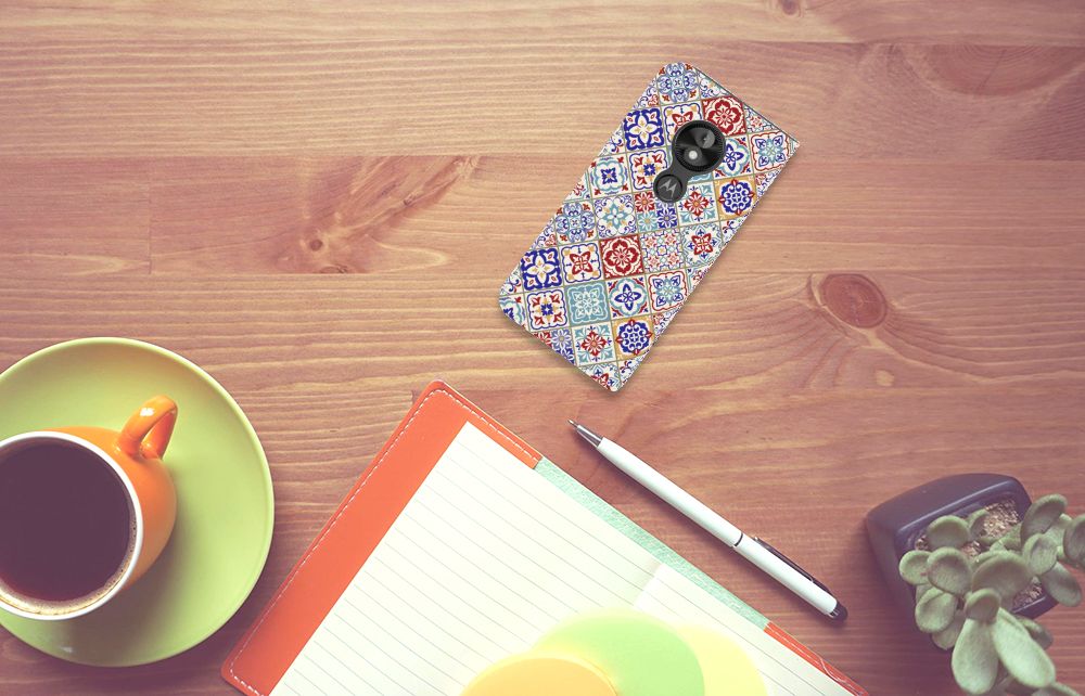 Motorola Moto E5 Play Standcase Tiles Color