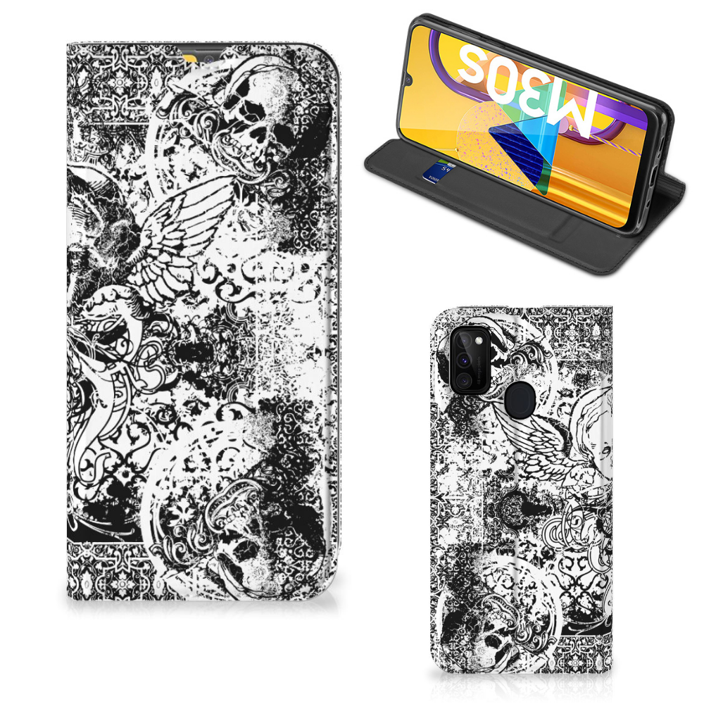 Mobiel BookCase Samsung Galaxy M30s | M21 Skulls Angel - B2C Telecom