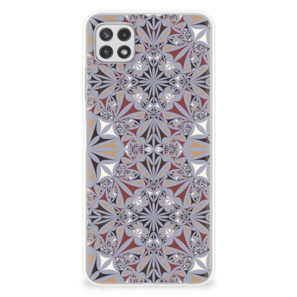 Samsung Galaxy A22 5G TPU Siliconen Hoesje Flower Tiles